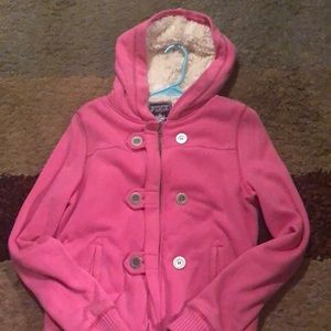 **Rare** PINK VS Sherpa sequin jacket